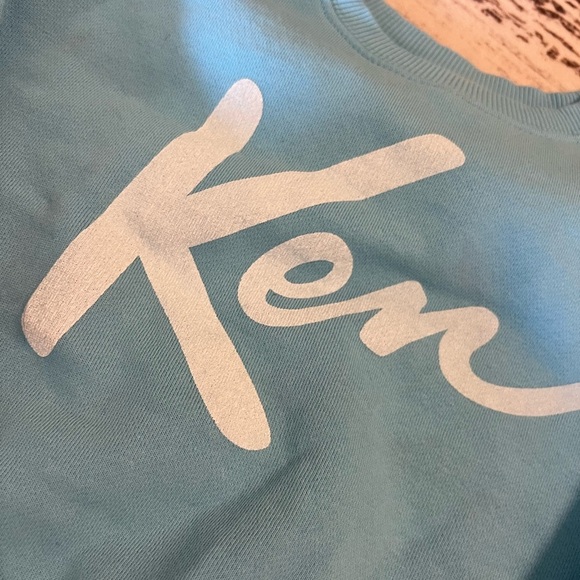 Show me your Mumu x Barbie Ken logo fleece crewneck sweatshirt 3T EUC blue - Picture 2 of 4